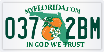 FL license plate 0372BM