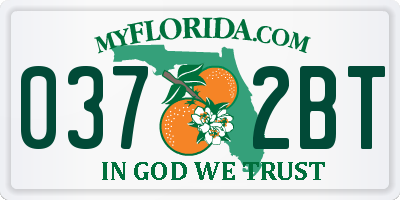 FL license plate 0372BT
