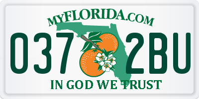 FL license plate 0372BU
