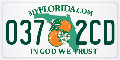 FL license plate 0372CD
