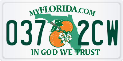 FL license plate 0372CW