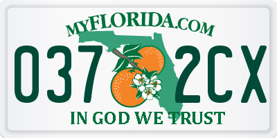 FL license plate 0372CX