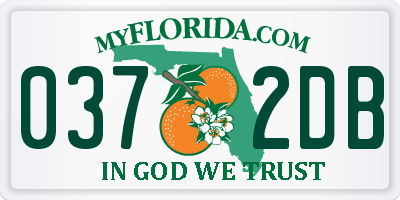 FL license plate 0372DB