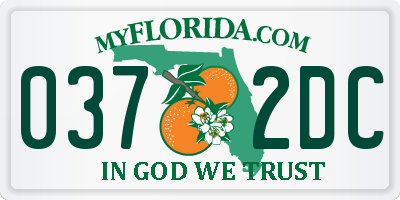FL license plate 0372DC