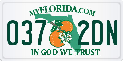 FL license plate 0372DN
