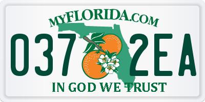 FL license plate 0372EA