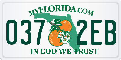 FL license plate 0372EB