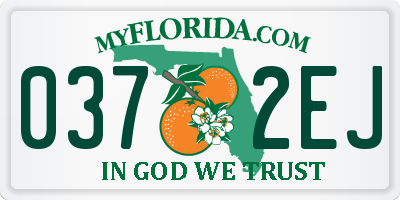 FL license plate 0372EJ