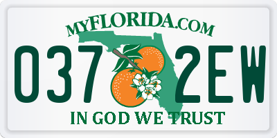 FL license plate 0372EW