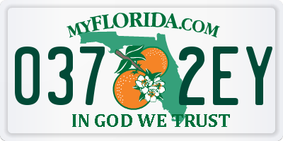FL license plate 0372EY