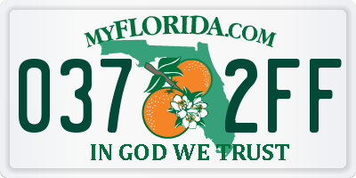 FL license plate 0372FF