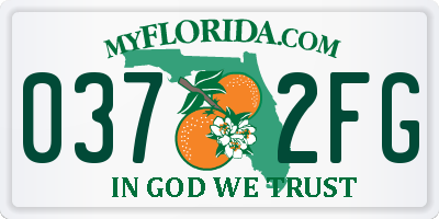 FL license plate 0372FG