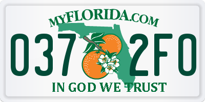 FL license plate 0372FO
