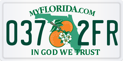 FL license plate 0372FR