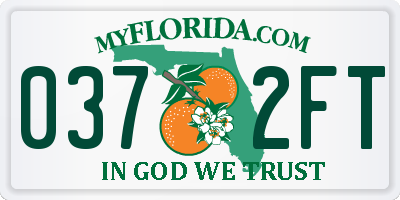 FL license plate 0372FT