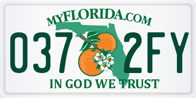 FL license plate 0372FY