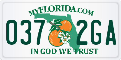 FL license plate 0372GA