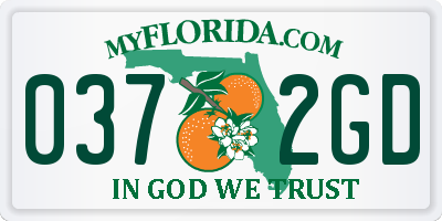 FL license plate 0372GD