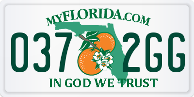 FL license plate 0372GG