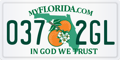 FL license plate 0372GL