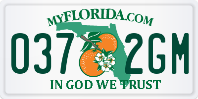 FL license plate 0372GM