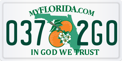 FL license plate 0372GO