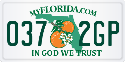 FL license plate 0372GP