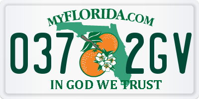 FL license plate 0372GV