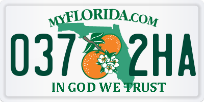 FL license plate 0372HA