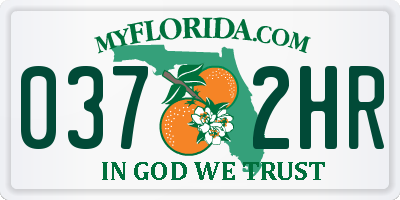 FL license plate 0372HR