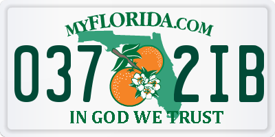 FL license plate 0372IB