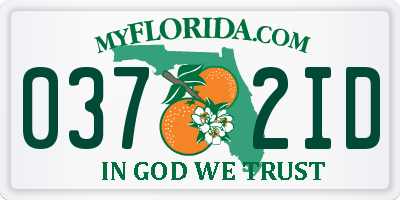 FL license plate 0372ID