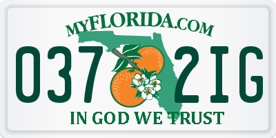 FL license plate 0372IG