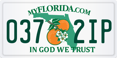 FL license plate 0372IP