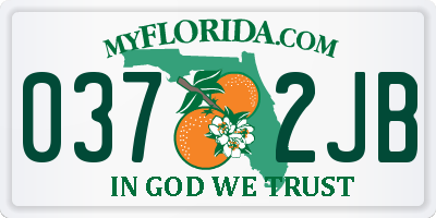 FL license plate 0372JB