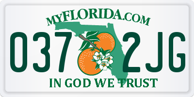 FL license plate 0372JG