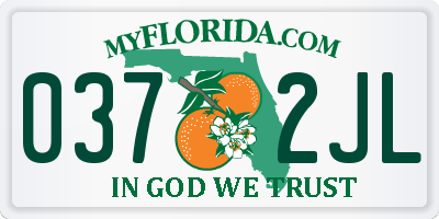 FL license plate 0372JL