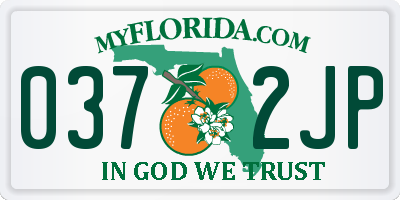 FL license plate 0372JP