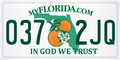 FL license plate 0372JQ