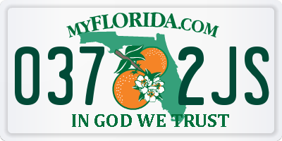 FL license plate 0372JS