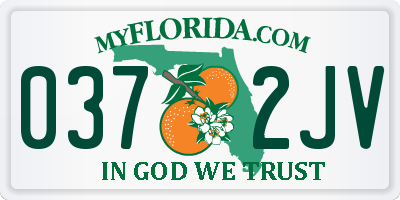 FL license plate 0372JV
