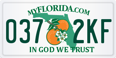 FL license plate 0372KF