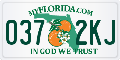 FL license plate 0372KJ