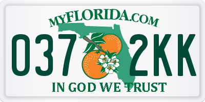 FL license plate 0372KK