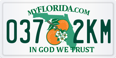 FL license plate 0372KM