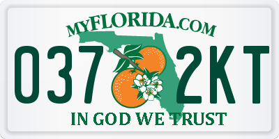 FL license plate 0372KT