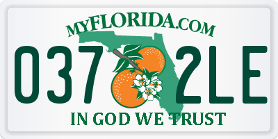 FL license plate 0372LE