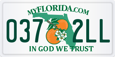 FL license plate 0372LL