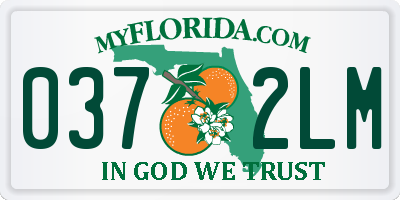 FL license plate 0372LM