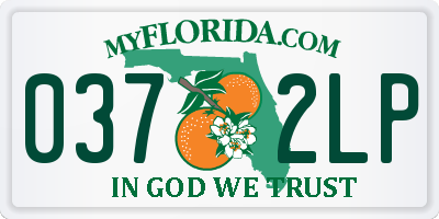 FL license plate 0372LP